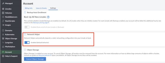 The Network Helper Default Behavior option The Network Helper Default Behavior option
