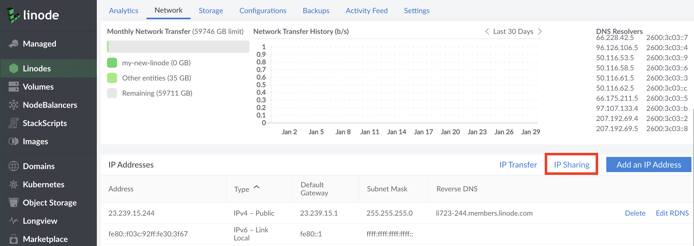 Configuring IP sharing Configuring IP sharing