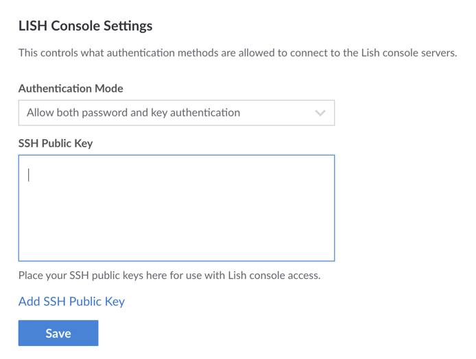 The LISH menu in ‘My Profile’ settings The LISH menu in ‘My Profile’ settings